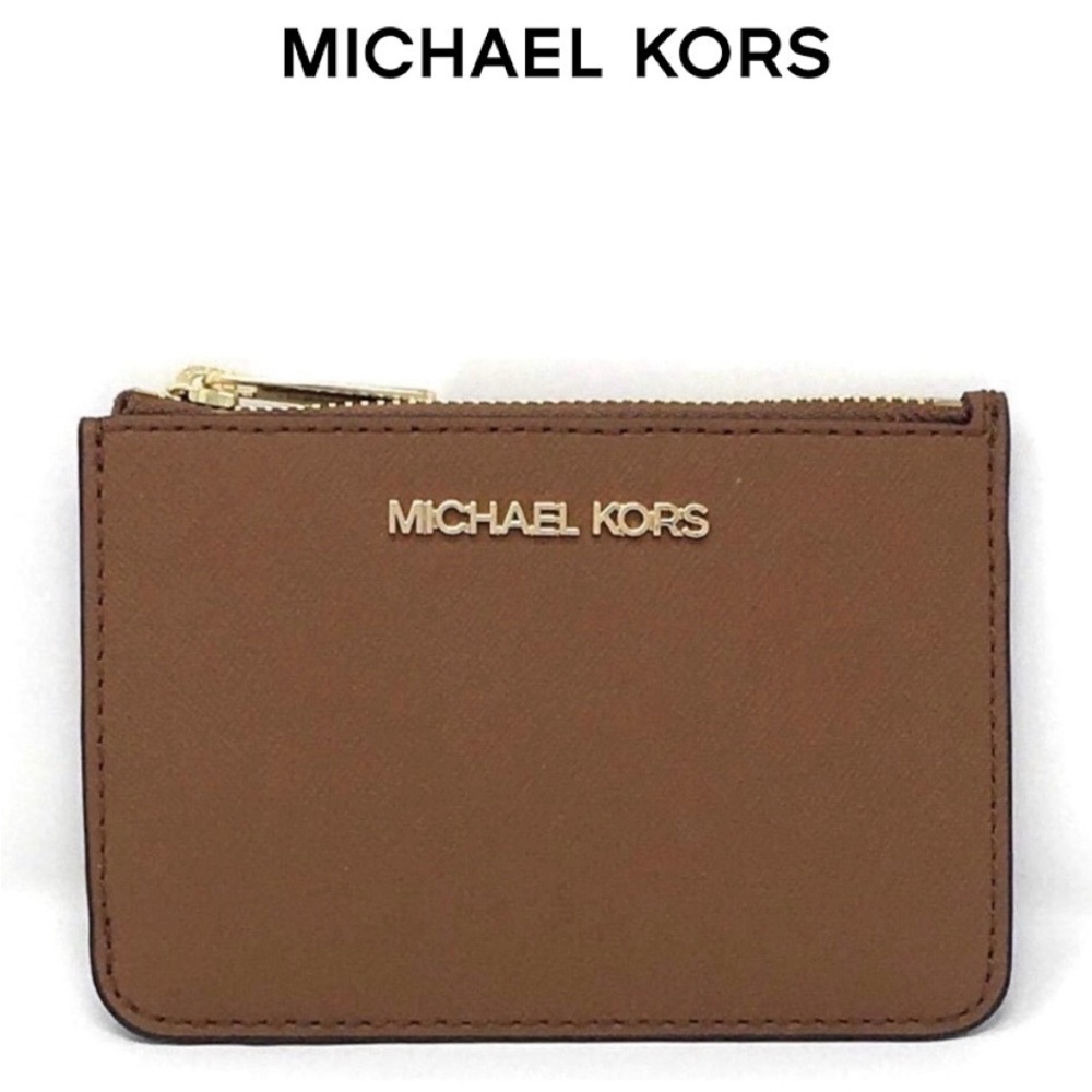 Michael Kors Jet Set Travel Sm. Top Zip Coin Pouch w/ID Holder Saffiano Leather - Picture 1 of 11